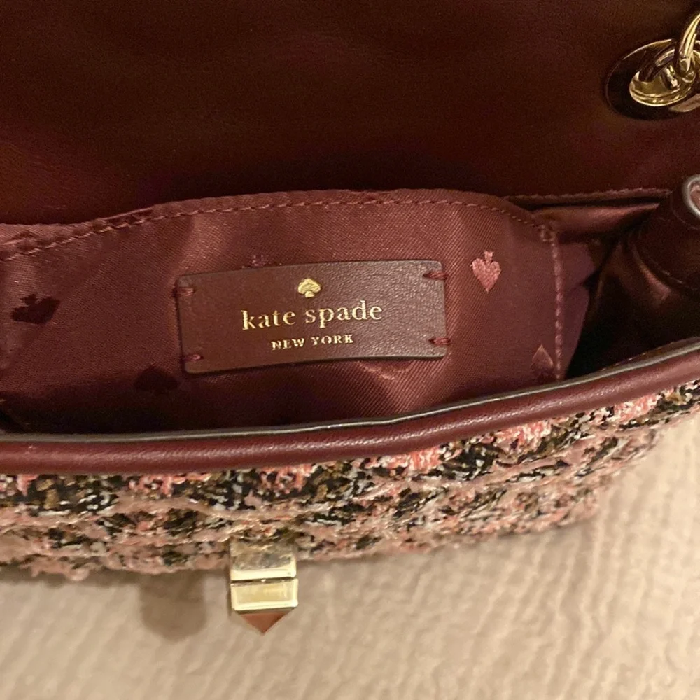 Kate Spade beautiful tweed shoulder / crossbody bag. Like new.